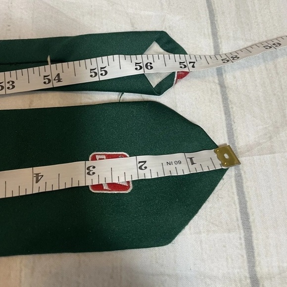 Vintage Neck Tie Green Men’s 7UP Golden Clasp Prince Consort 57’ Inch Collector - Picture 10 of 10